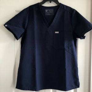 FIGS Catarina One-Pocket Scrub Top - Navy